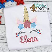 Personalized Patriotic Unicorn Sketch Shirt