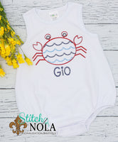 Personalized Scalloped Vintage Crab Shirt