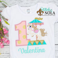 Personalized Carousel Appliqué Shirt