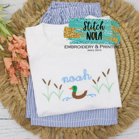 Personalized Duck Frame Embroidered Shirt