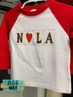 Personalized Valentines NOLA Love Printed by NOLA Bee Shirt
