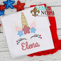 Personalized Patriotic Unicorn Sketch Shirt