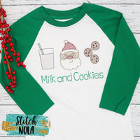 Personalized Milk and Cookies Sketch Shirt