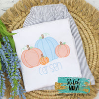 Personalized Pumpkin Bunch Sketch Shirt