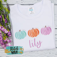 Personalized Pumpkin Trio Printed Shirt
