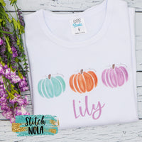 Personalized Pumpkin Trio Printed Shirt