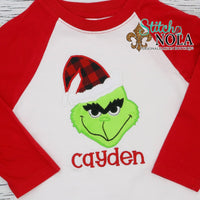 Personalized Green Monster Applique Shirt