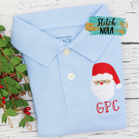 Personalized Santa Collared Shirt