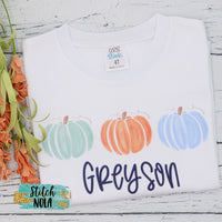 Personalized Pumpkin Trio Printed Shirt