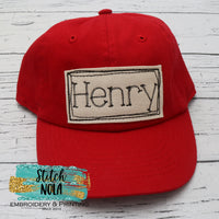 Toddler and Youth Name Hat