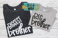 Personalized Biggest Brother or Big Brother Printed Shirt