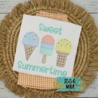 Personalized Ice Cream Sketch Trio Shirt