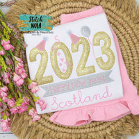 Personalized Happy New Year Applique Shirt