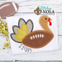 Personalized Football Turkey Applique Shirt