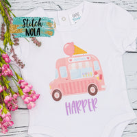 Personalized Ice Cream Truck Printed Shirt