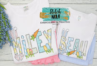 Easter Name Alpha Printed Shirt