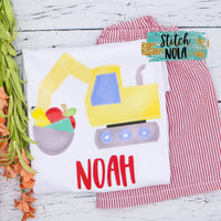 Personalized School Excavator Printed Shirt