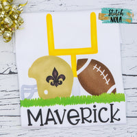 Personalized Black & Gold Goal Post Printed Shirt