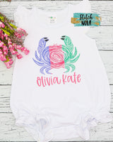 Personalized Swirly Crab Printed Shirt