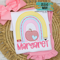 Personalized Back to School Rainbow Sketch Shirt