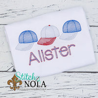 Personalized Baseball Cap Sketch Trio Shirt