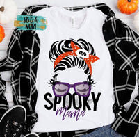 Adult Spooky Mama Halloween Printed Tee
