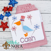 Personalized Patriotic Pelican Sketch Shirt
