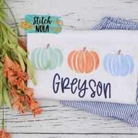 Personalized Pumpkin Trio Printed Shirt