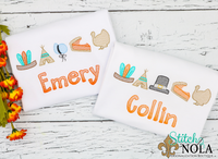 Personalized Thanksgiving Feast Theme Sketch Shirt