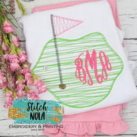 Personalized Golf Green Sketch Shirt