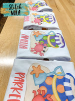 Beach Crab Bucket Printed Shirt