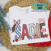 Farm Name Alpha Printed Shirt