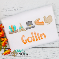 Personalized Thanksgiving Feast Theme Sketch Shirt