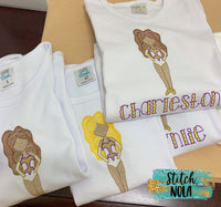 Personalized Purple & Gold Louisiana Dancer Sketch Shirt