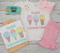 Personalized Ice Cream Sketch Trio Shirt