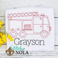 Personalized Vintage Fire Truck Shirt