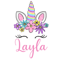 Unicorn With Flower Crown Printed Shirt