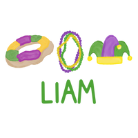 Mardi Gras Trio Printed Shirt