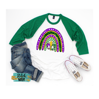 Adult Mardi Gras Rainbow Printed Tee