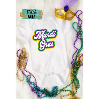 Kids Retro Mardi Gras Printed Shirt
