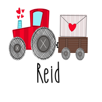 Red Tractor Hearts Printed Shirt