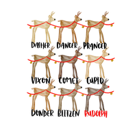 Santa's Reindeer Printed Shirt