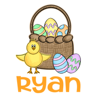 Personalized Easter Basket With Eggs & Chick Printed Shirt