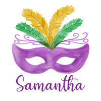 Mardi Gras Mask Printed Shirt