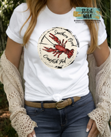 Southern Bred Crawfish Fed Printed Tee