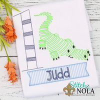 Personalized Birthday Alligator Sketch Shirt