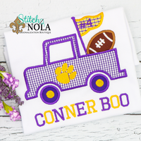 Personalized Football Truck Applique Shirt