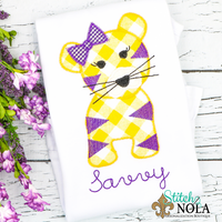 Personalized Baby Tiger With Bow Applique Shirt