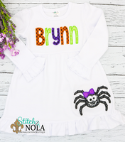 Personalized Halloween Spider Appliqué Shirt