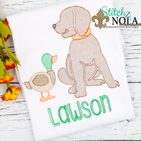 Personalized Dog & Duck Sketch Shirt